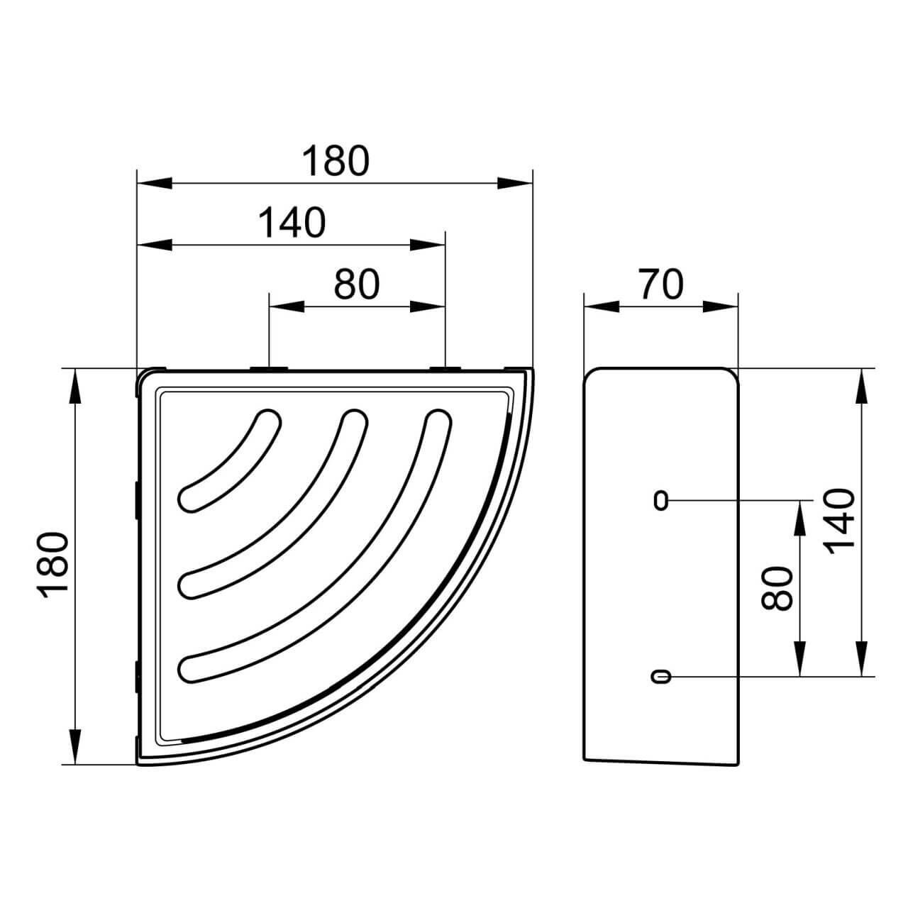 Keuco Eckduschkorb Elegance 2-teilig Chrom
