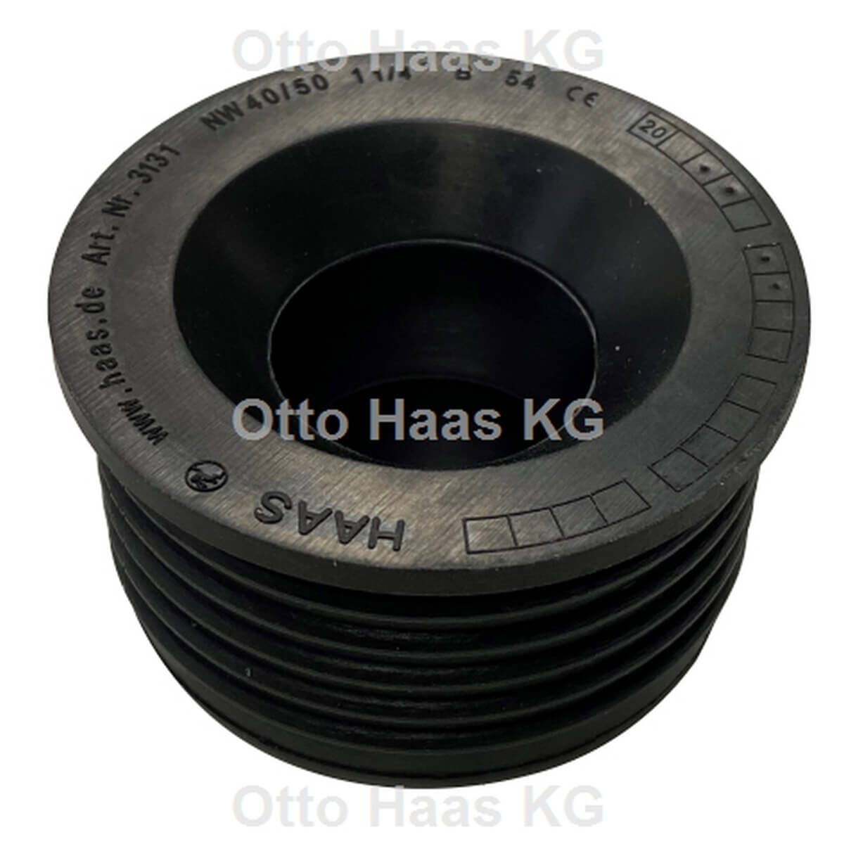 Haas HT-Gummi-Nippel DN 32 27 x 54 x 35 mm EPDM schwarz