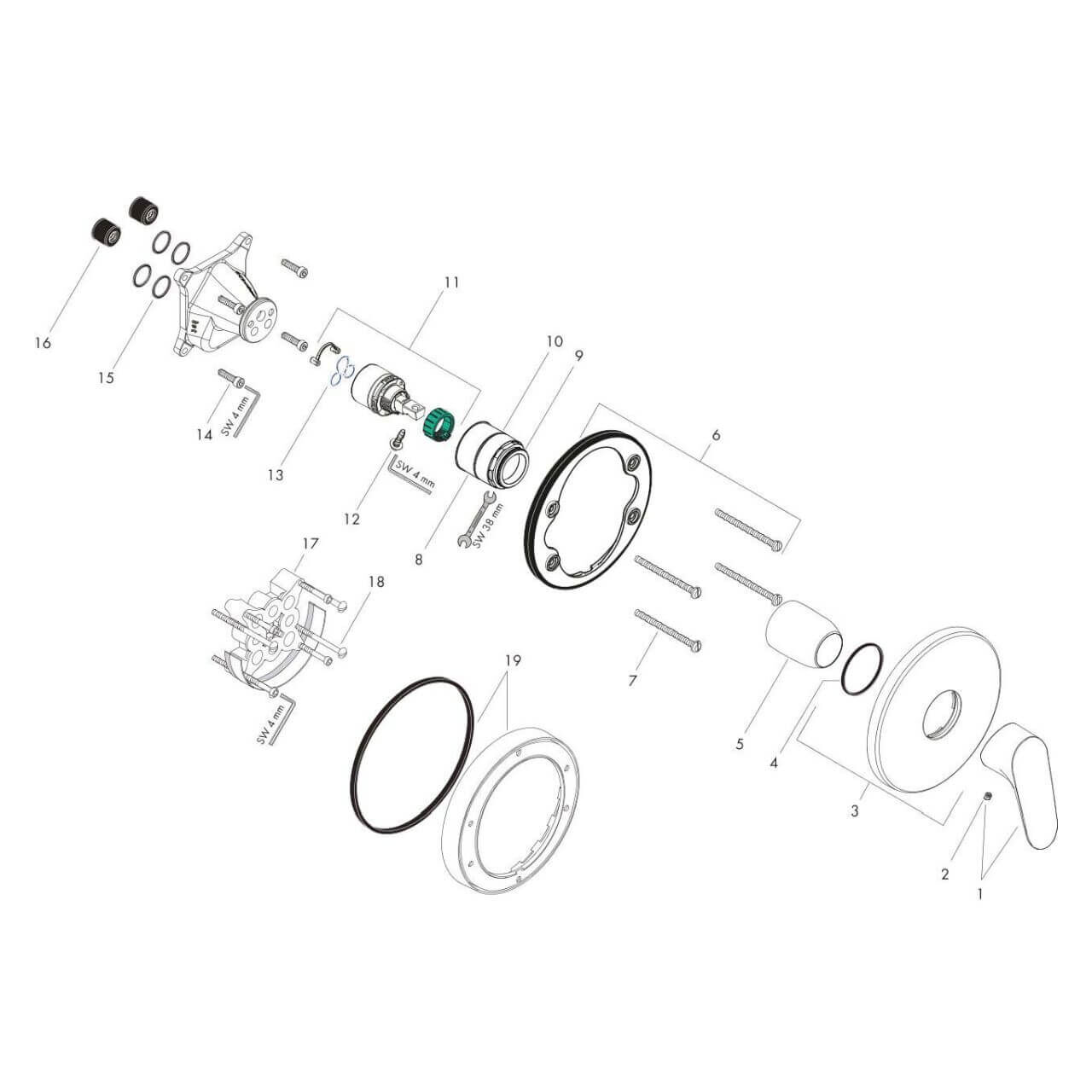 Hansgrohe Duscharmatur Focus Chrom