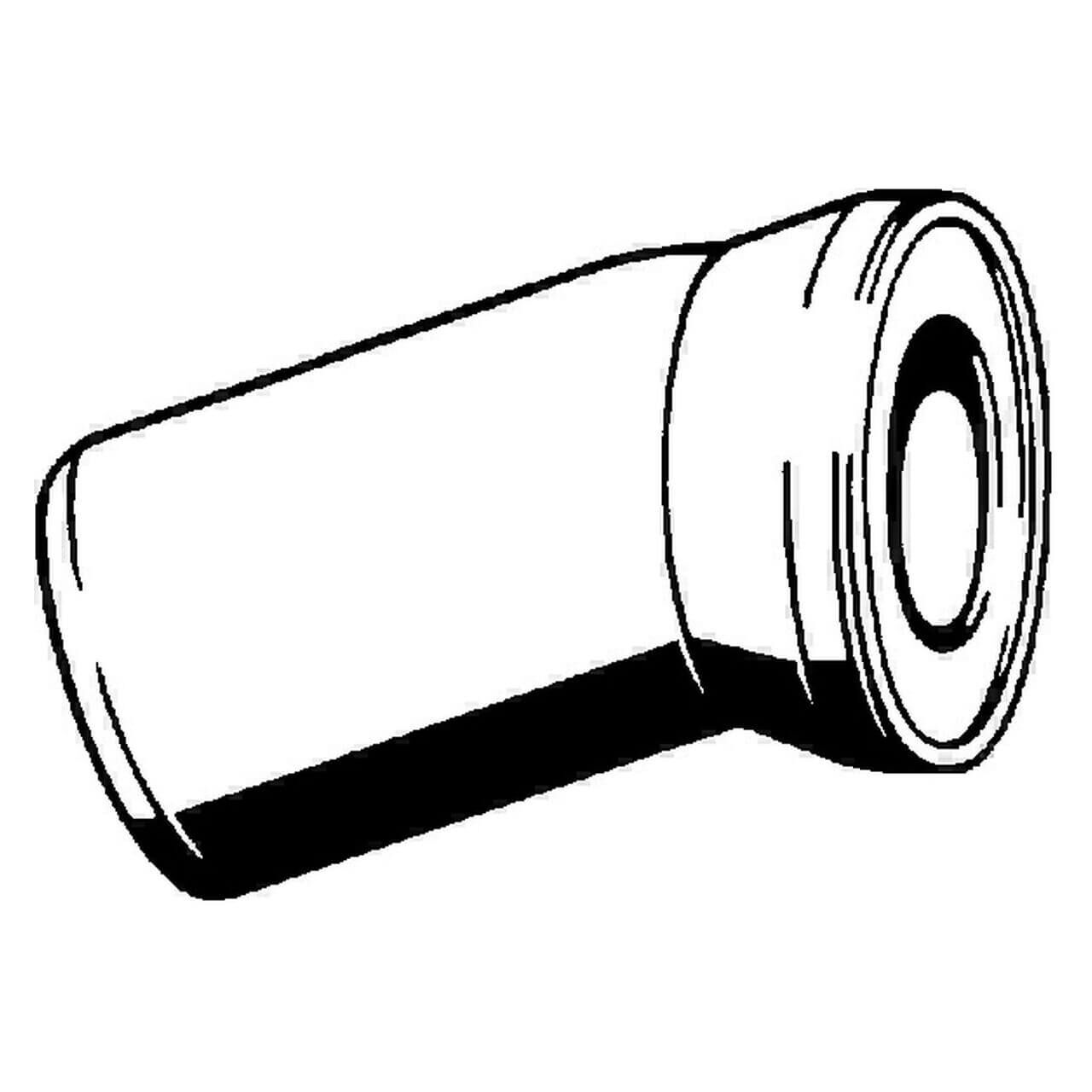 Viega WC-Anschlussbogen 3813 DN 100 x 150 mm 22,5° Kunststoff Weiß