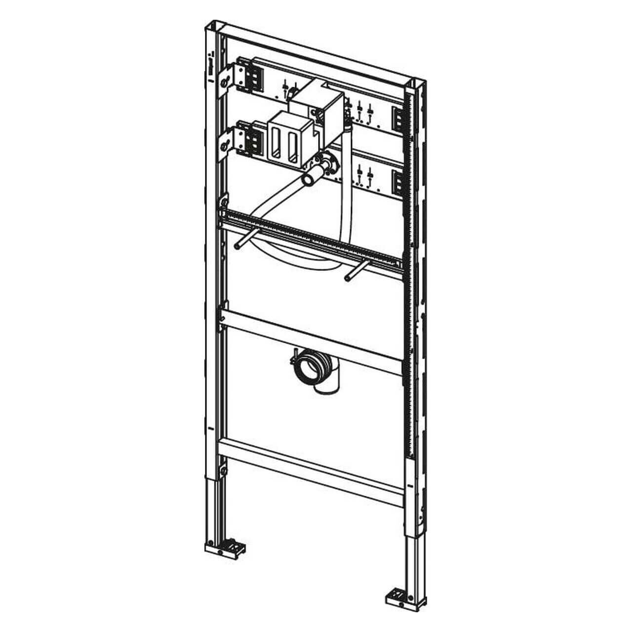 Tece Urinalmodul Teceprofil 1120 mm mit Spülergehäuse