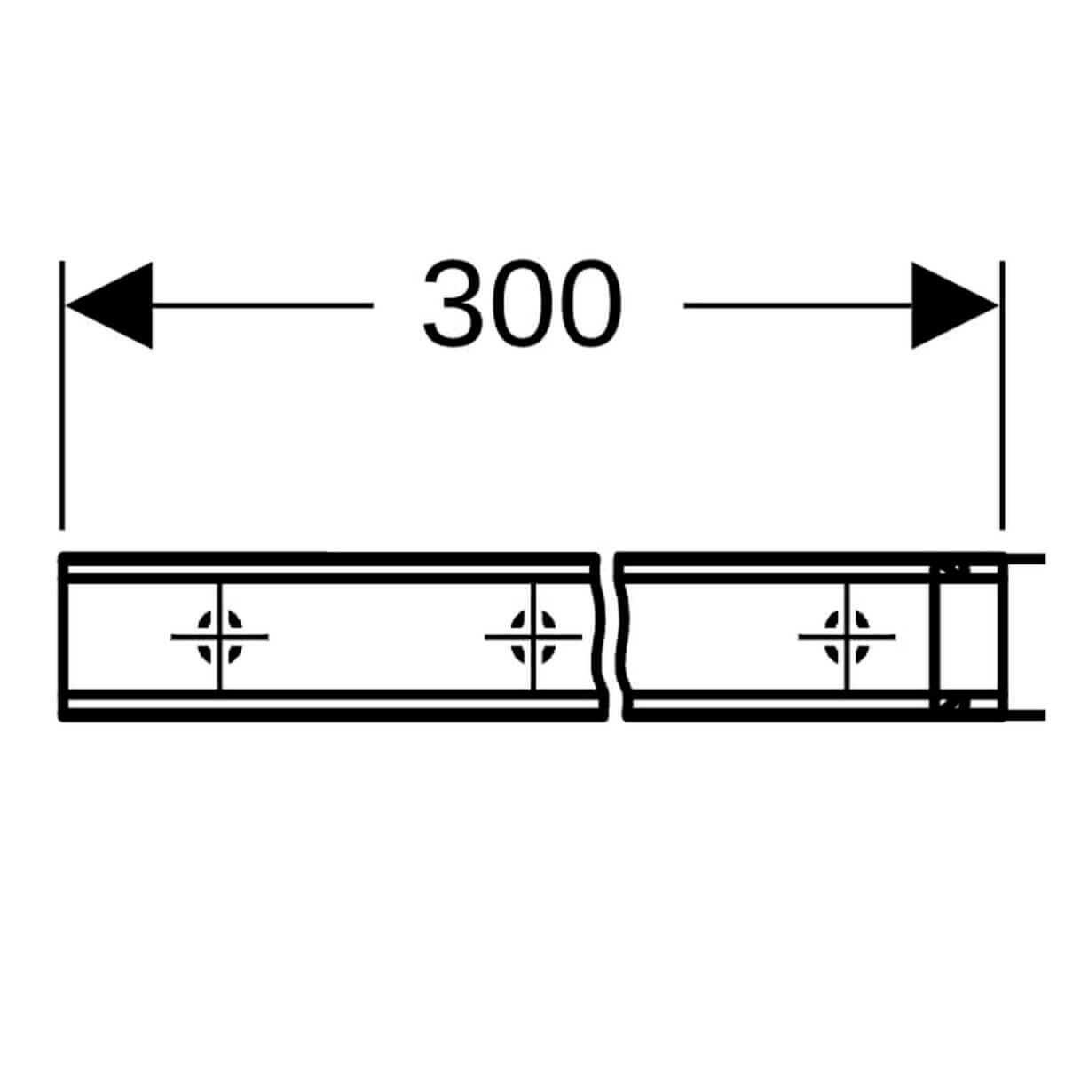 Geberit Systemschienen-Set Duofix 300 x 5 x 3,4 cm Set a 2 Stück