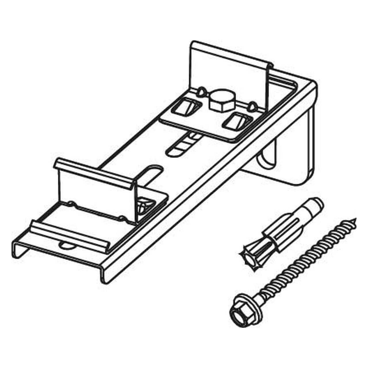 Tece Doppelbefestigung verzinkt für Teceprofil