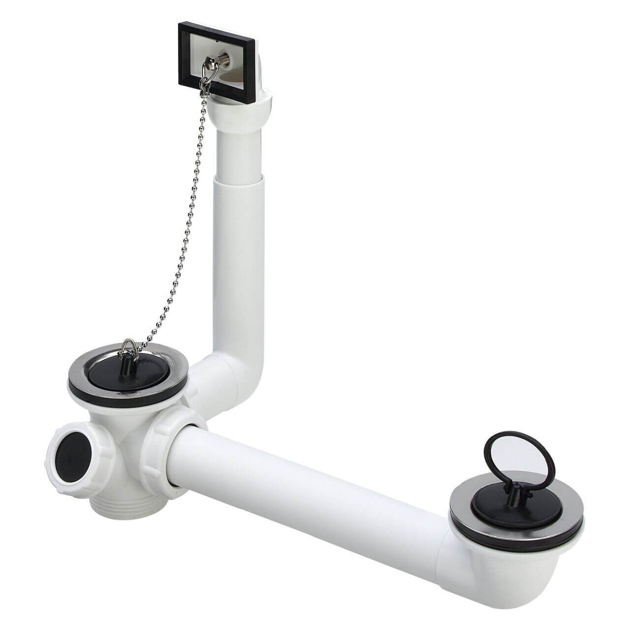 Viega Ab-/Überlaufgarnitur Doppelspüle Kunststoff Weiß