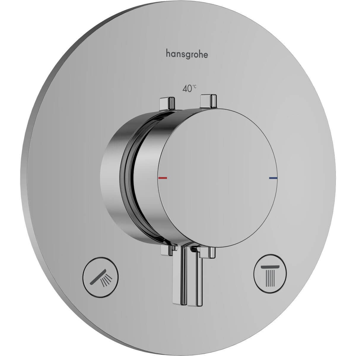 Hansgrohe Thermostat Ecostat Comfort S UP für 2 Verbraucher 24 l/min chrom