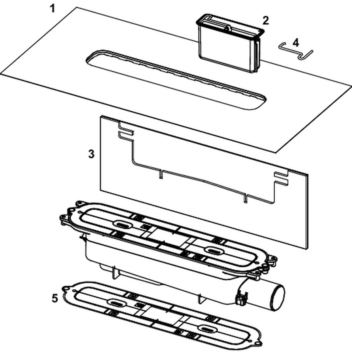 Tece Ablauf drainprofile norm Auslauf seitlich DN 50
