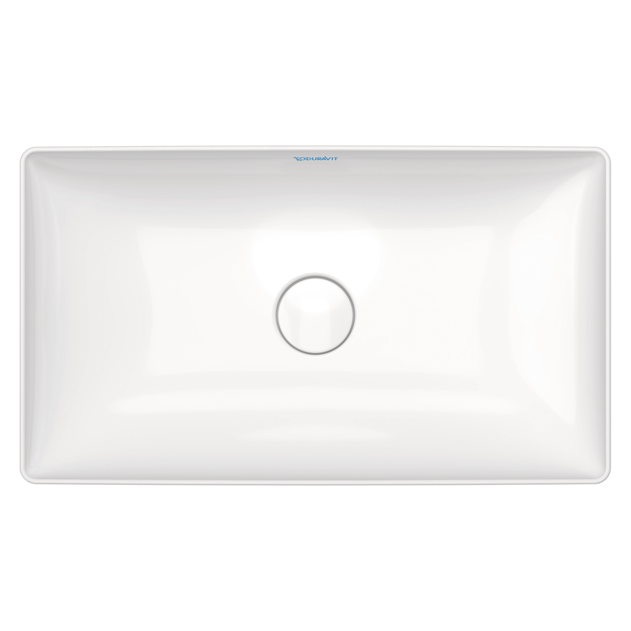 Duravit Aufsatzbecken DuraSquare 60x34,5 cm Weiß ohne Hahnloch WonderGliss (23556000001)