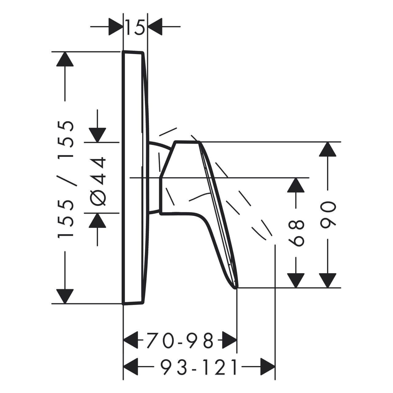 Hansgrohe Logis Duscharmatur Unterputz 1 Verbraucher - chrom