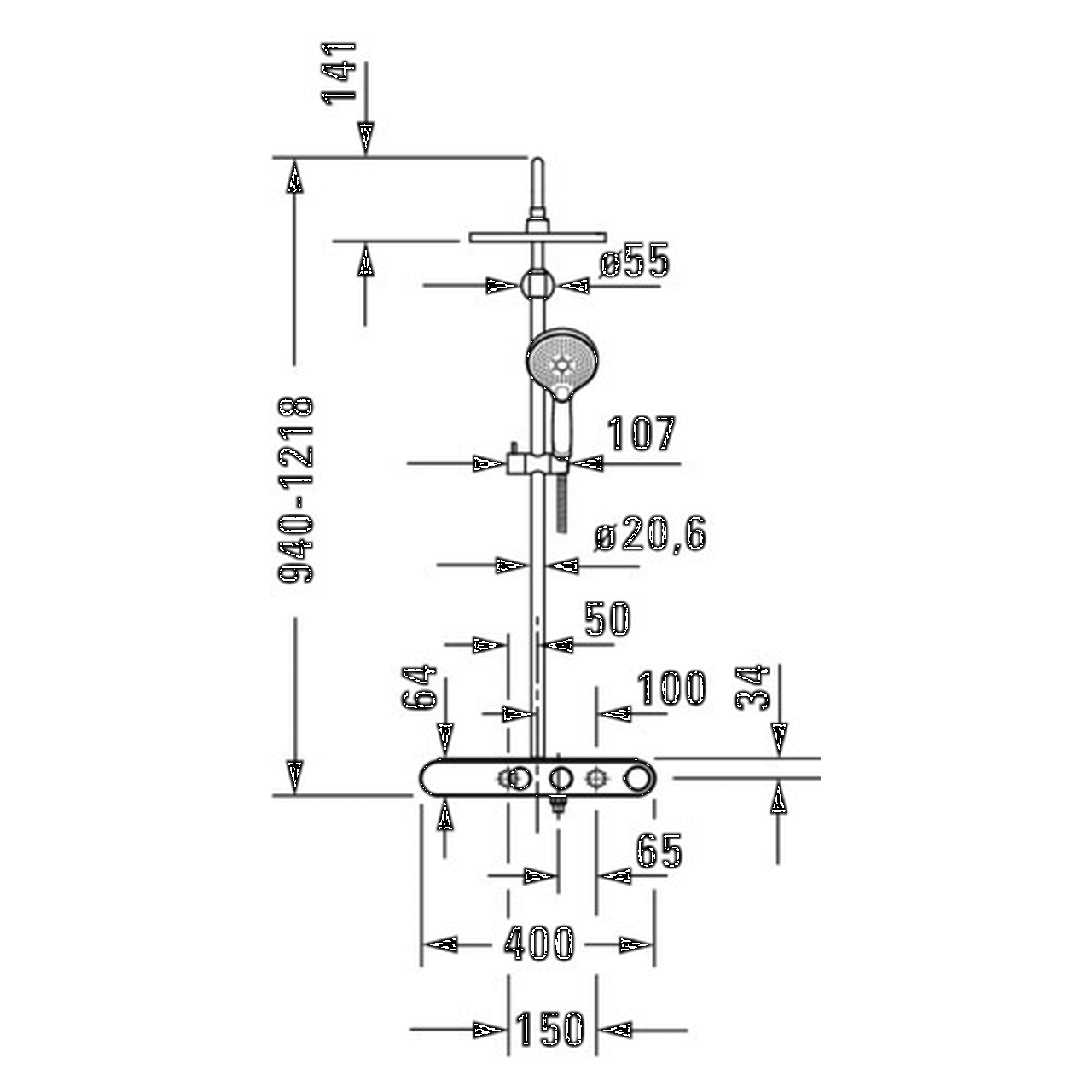 Duravit Duschsystem Shelf 1050 MinusFlow mit AP-Thermostat Weiß (TH4382008005) – jetzt bei Meds24 Duravit Duschsystem Shelf 1050 MinusFlow mit AP-Thermostat Weiß (TH4382008005)