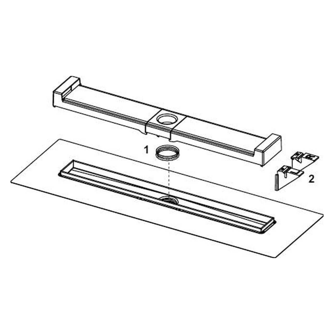 Tece Duschrinne Evo Tecedrainline 1000 mm Edelstahl