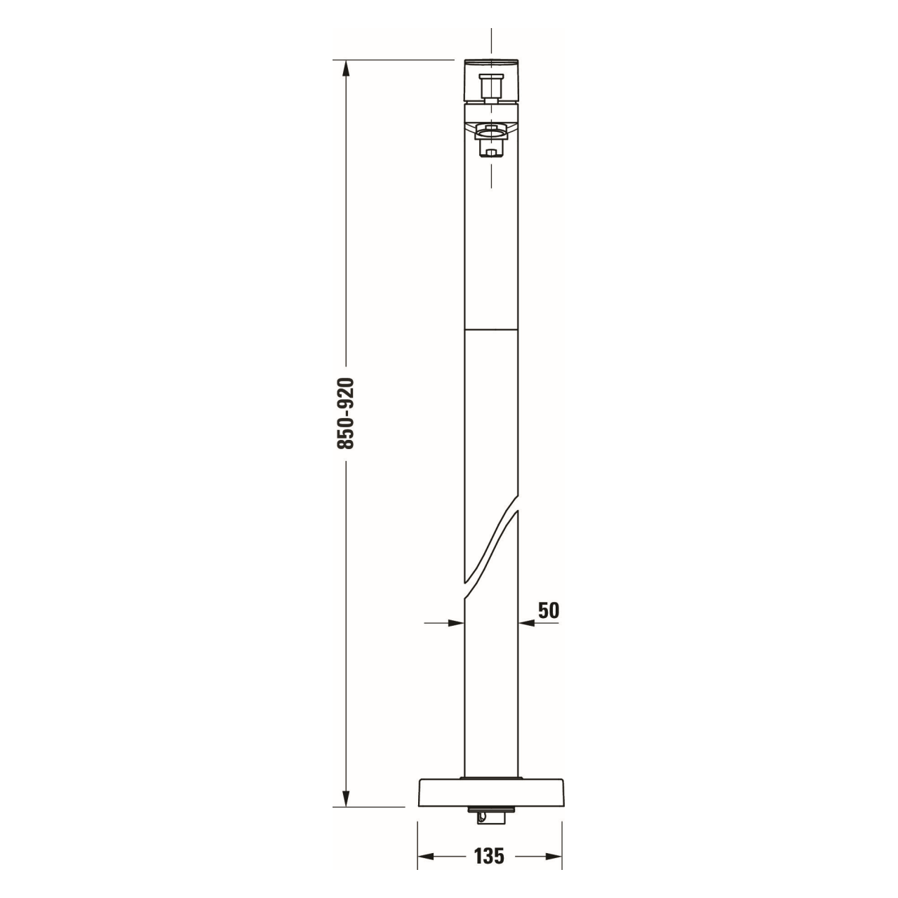 Duravit Badewannenarmatur Manhattan Bodenstehend Schwarz Matt