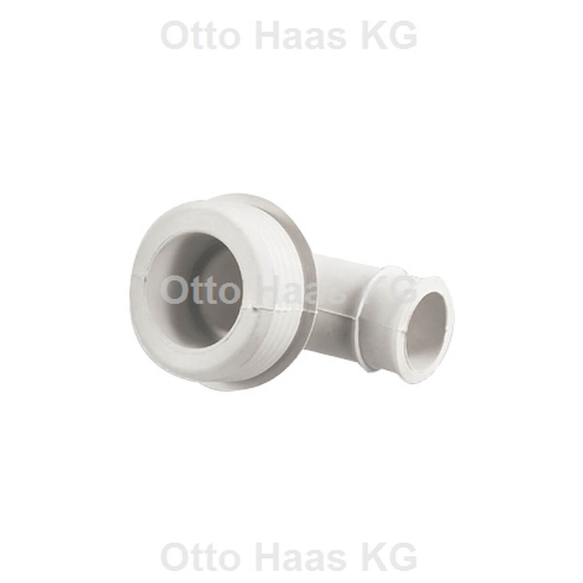 Haas Gummi-Winkel-Spülrohrverbinder 26,5 x 60 x 70 mm weiß für Euro-WC