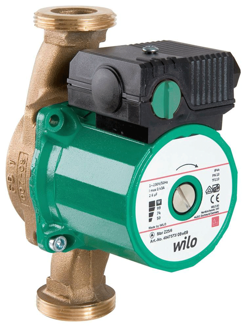 Wilo Standard-Trinkwasserpumpe Star-Z 25/2 EM, G 1 1/2, 180mm, 230 V, PN 10