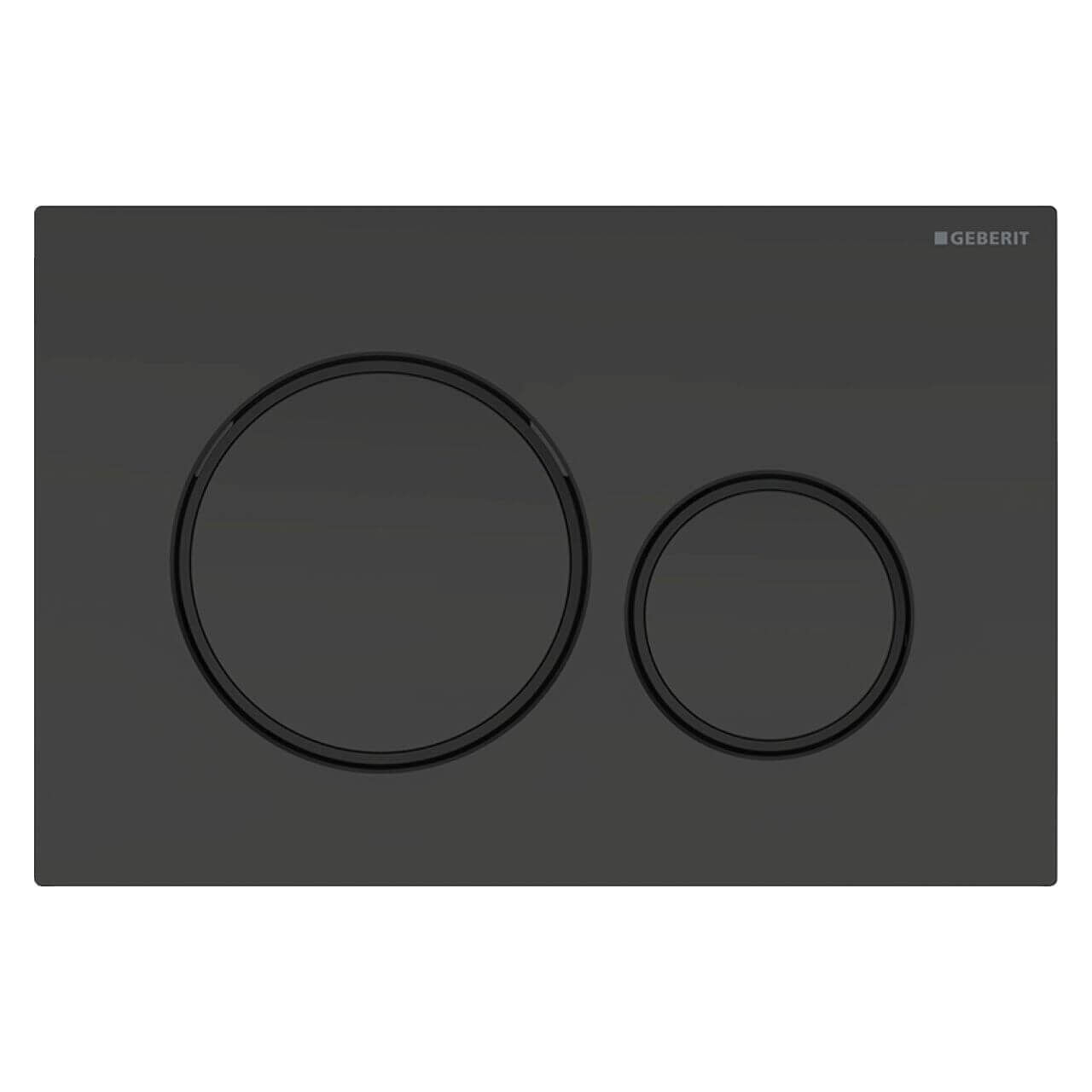 Geberit Betätigungsplatte Sigma 20 Schwarz matt, Ring Schwarz