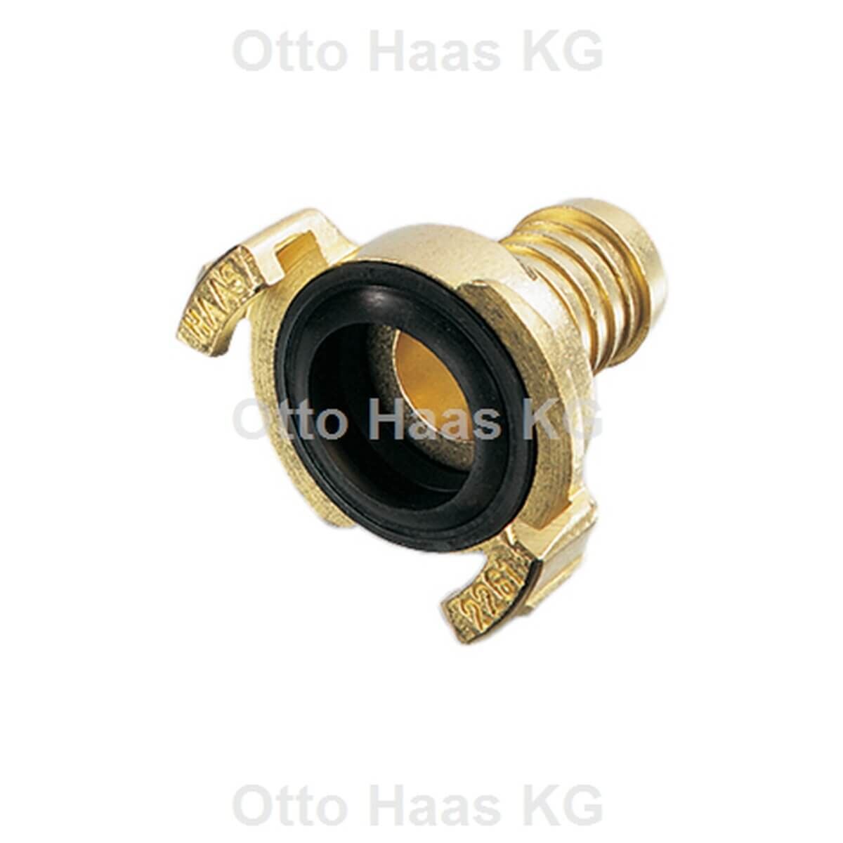 Haas Schnellkupplung-Schlauchstück 1 1/4" messing poliert