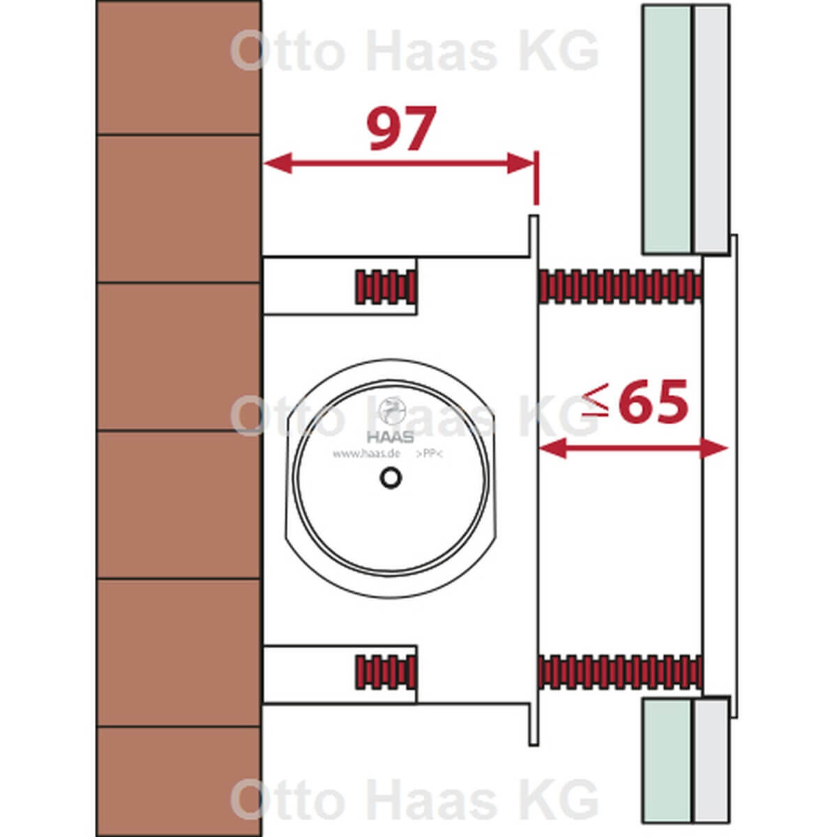Haas -Wandeinbaukasten klein