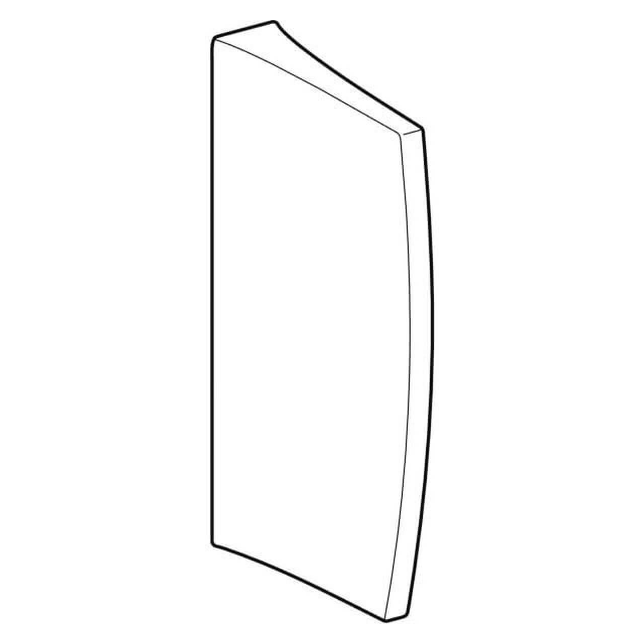 Geberit Urinal-Trennwand weiß 10x70x40 cm mit Befestigung