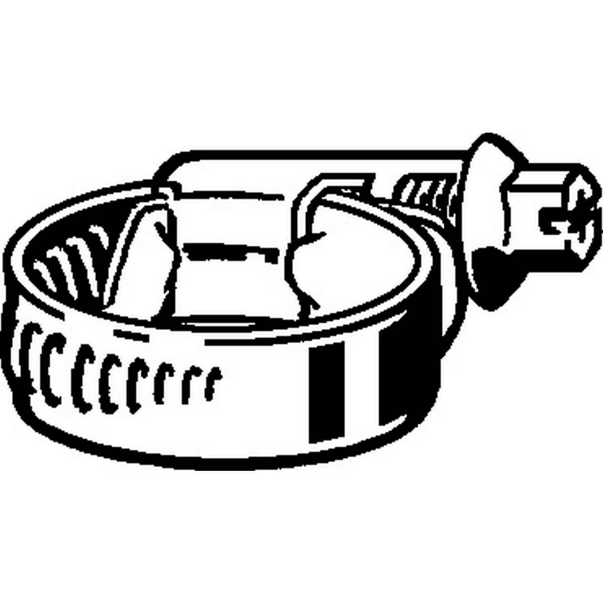 Viega Schlauchschelle 1853 10-16 mm x 1/4" Stahl verzinkt mit Endlos-Schraube