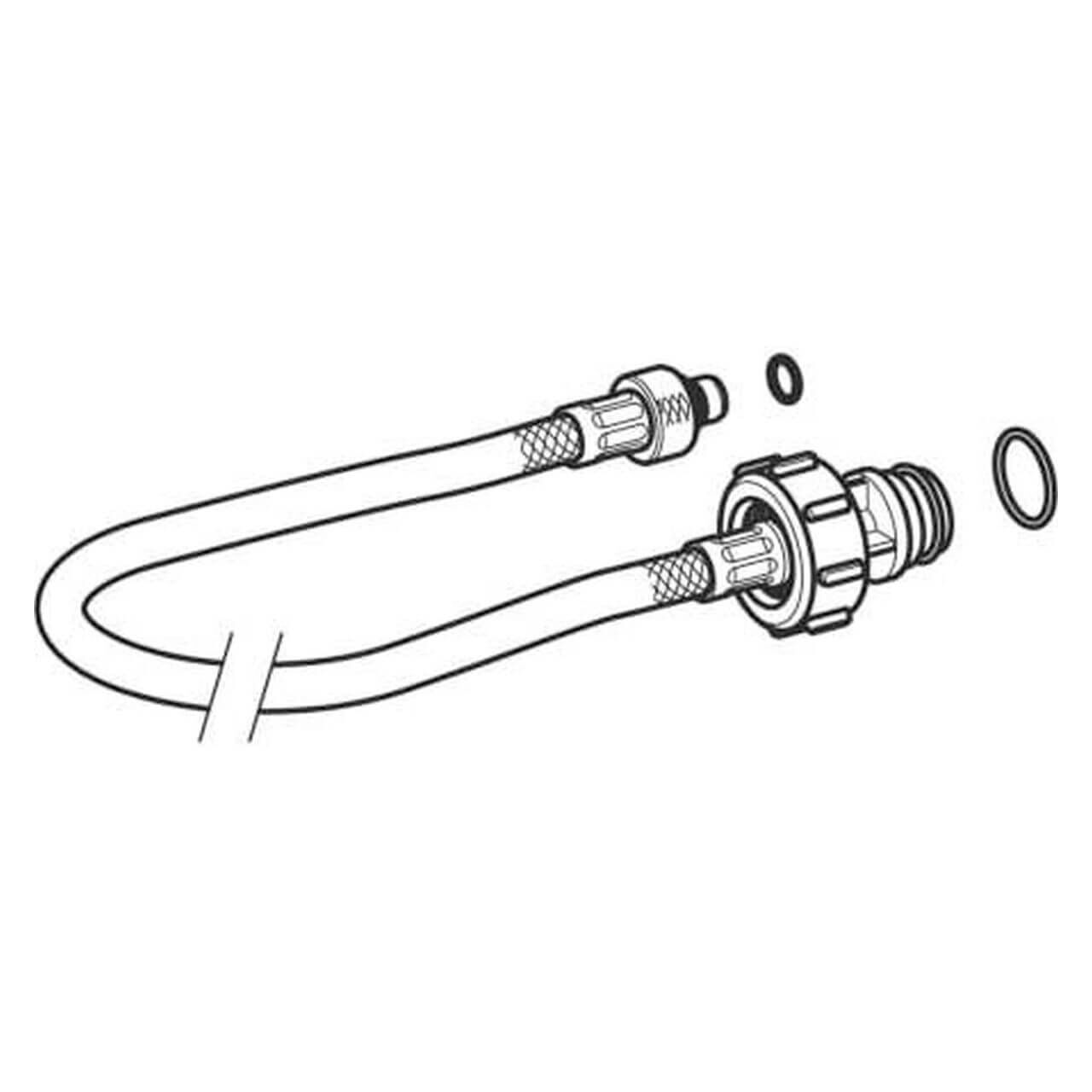 Geberit Panzerschlauch zu Sigma Unterputz Spülkasten 12 cm