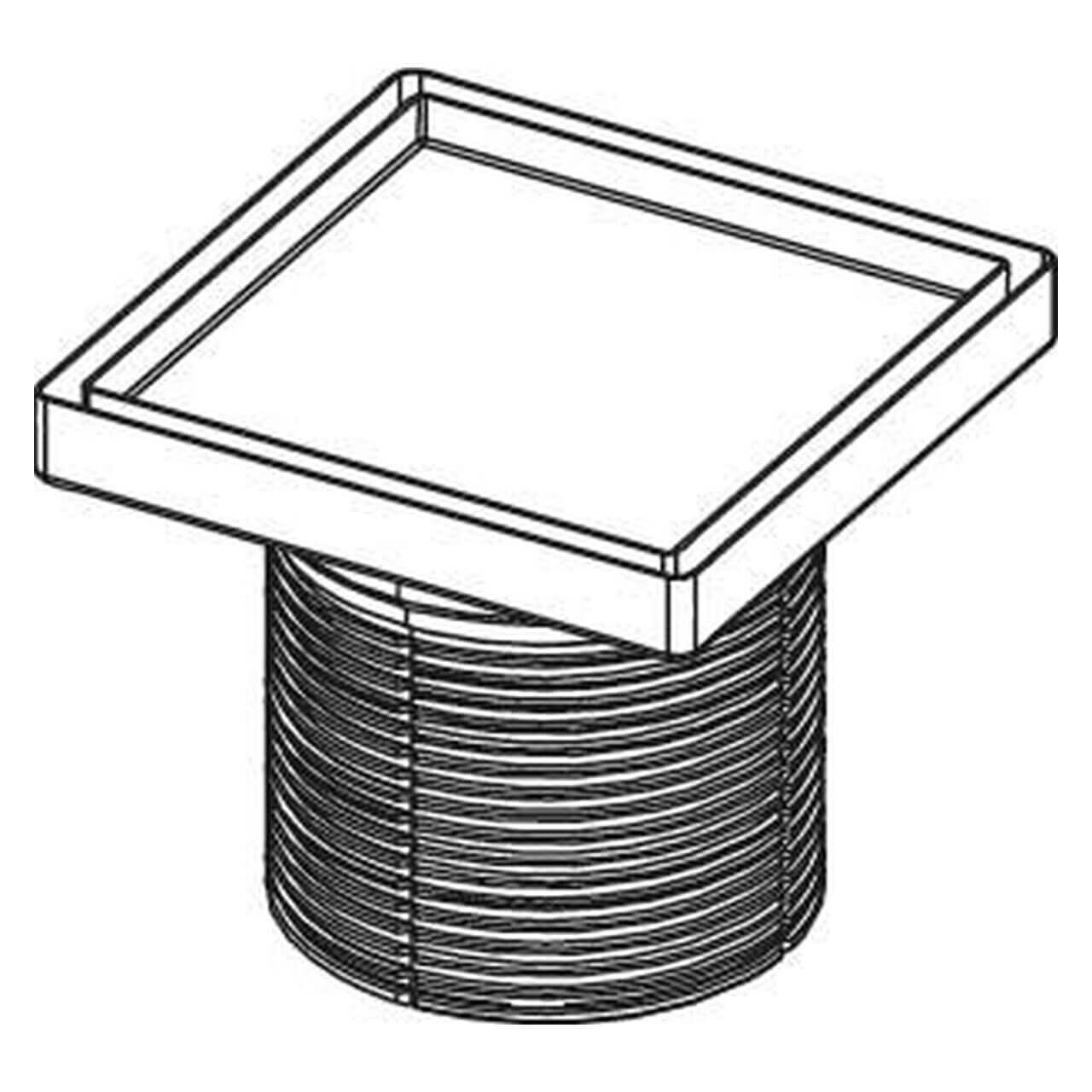 Tece Rostrahmen Tecedrainpoint S 150x150 mm Edelstahl
