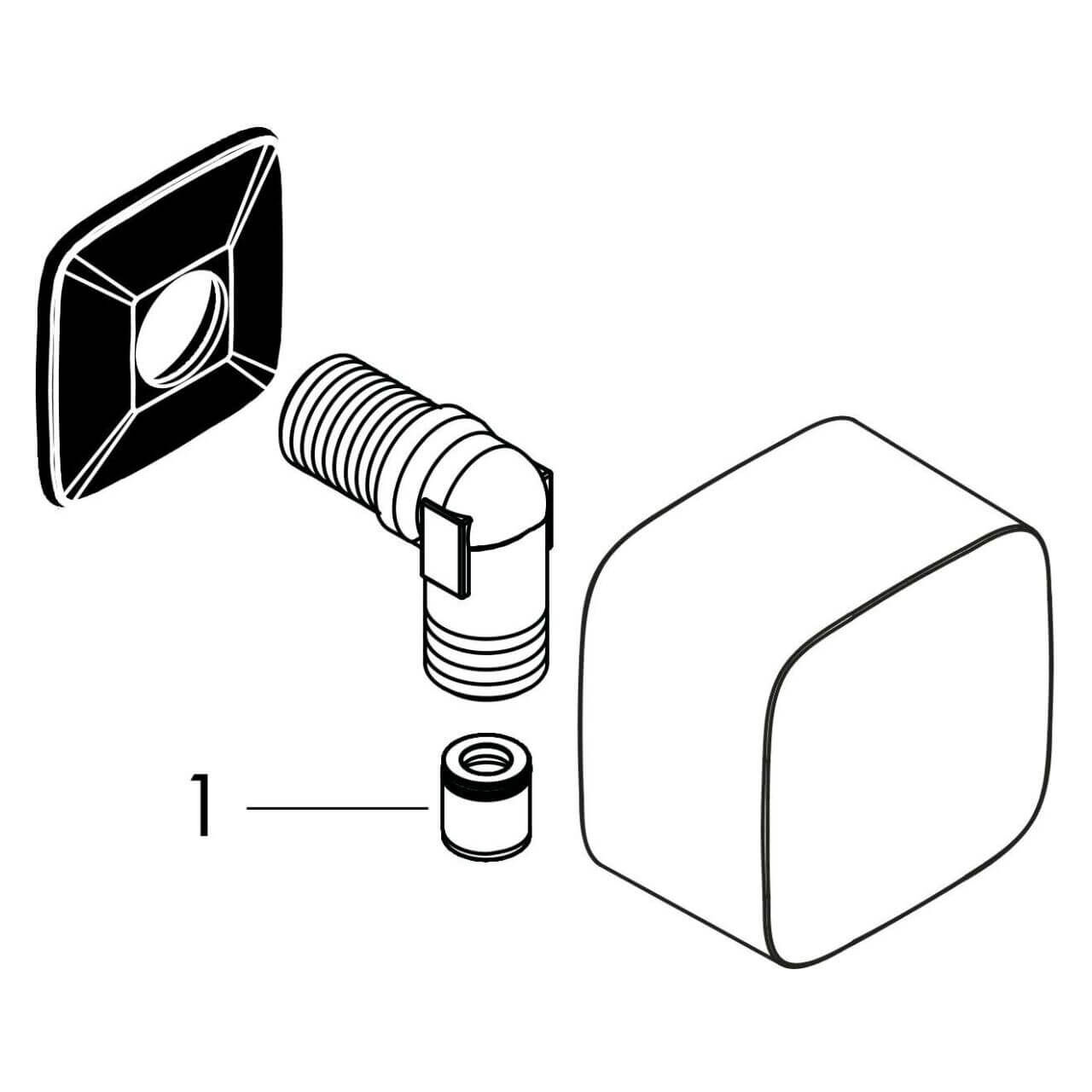Hansgrohe Wandanschluss Fixfit SoftCube Chrom (26457000)