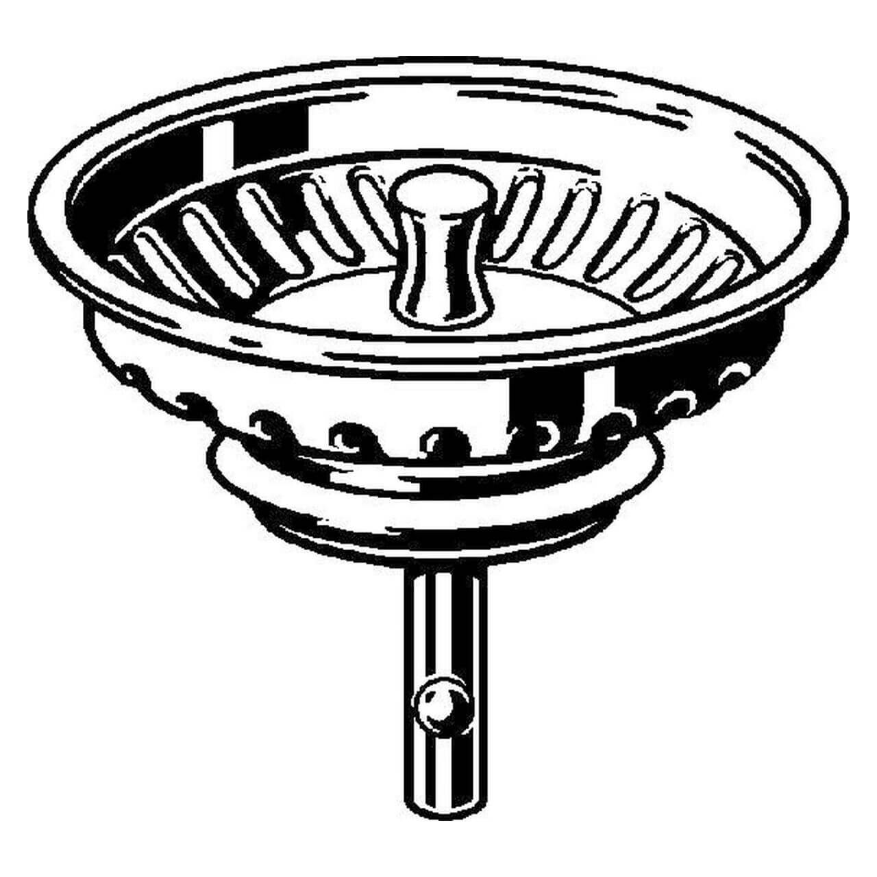Viega Siebeinsatz Edelstahl Ø 82 mm mit Handbetätigung