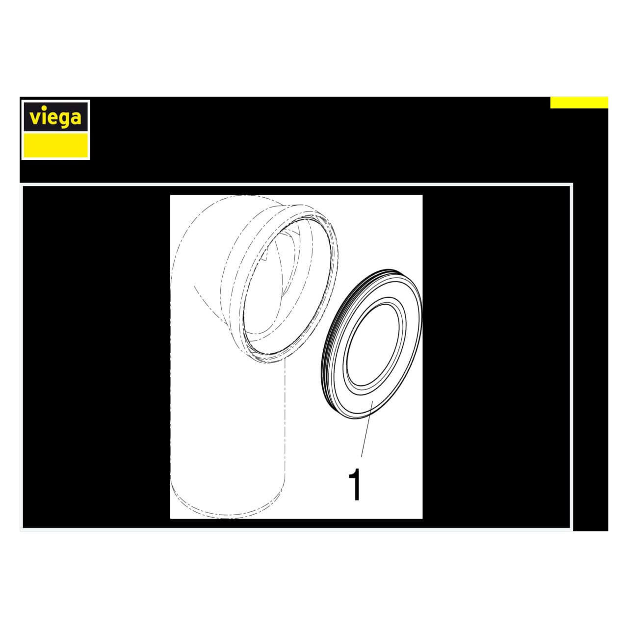 Viega WC-Anschlussbogen 90° DN 100 Kunststoff Beige