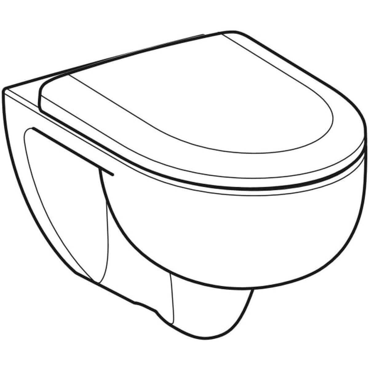 Geberit Wand-Tiefspül-WC Renova Set mit WC-Sitz weiß