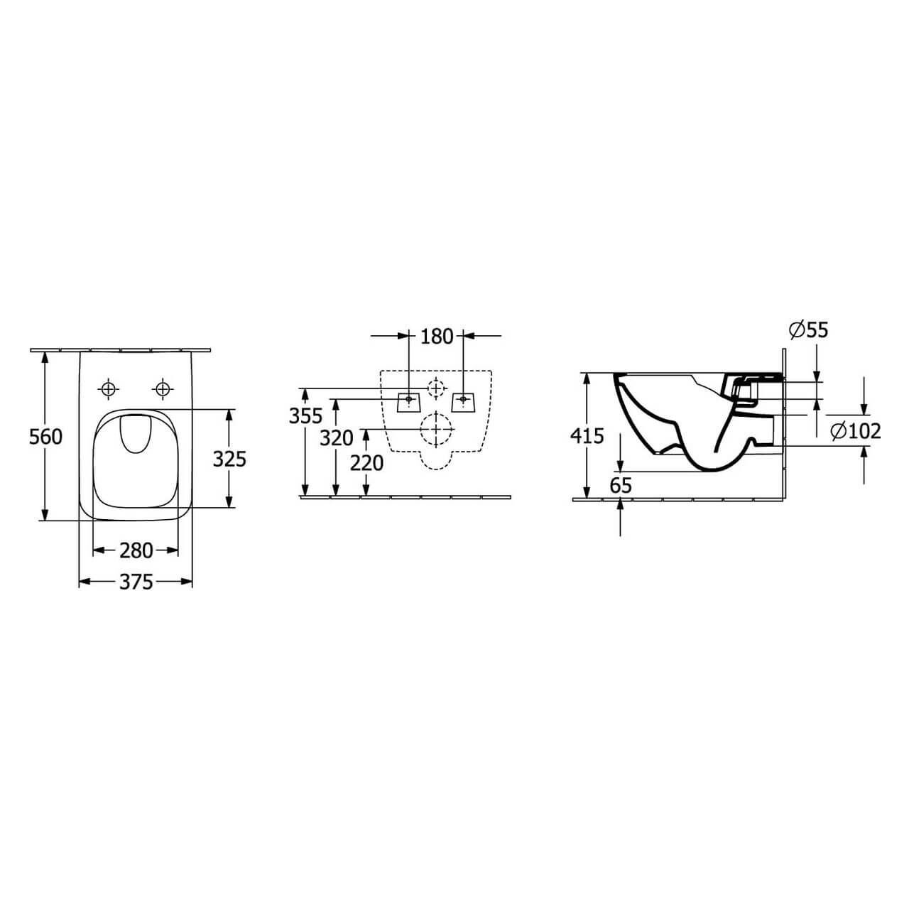 Villeroy & Boch Wand-Tiefspül-WC Venticello DirectFlush Weiß