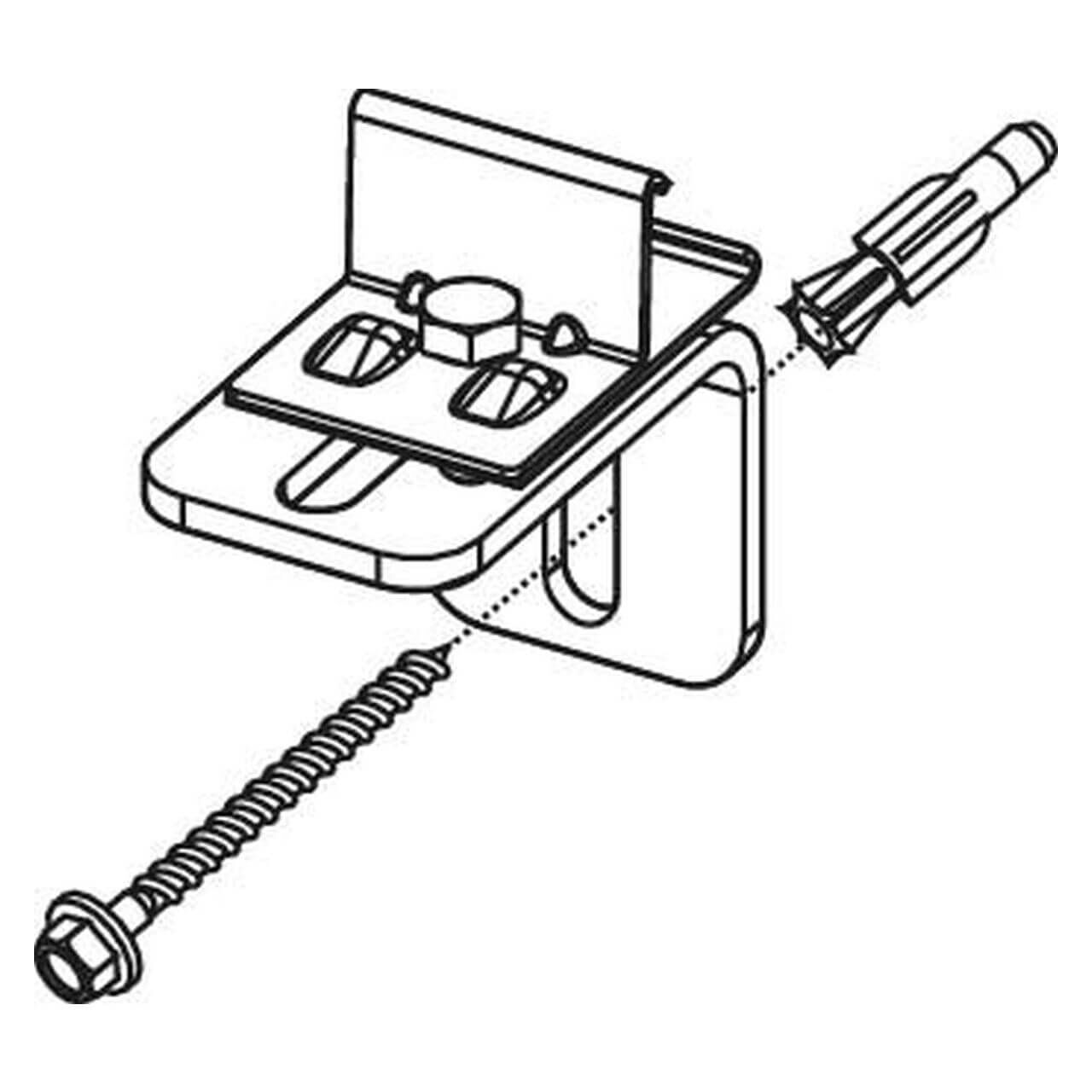 Tece Befestigungswinkel Teceprofil verzinkt