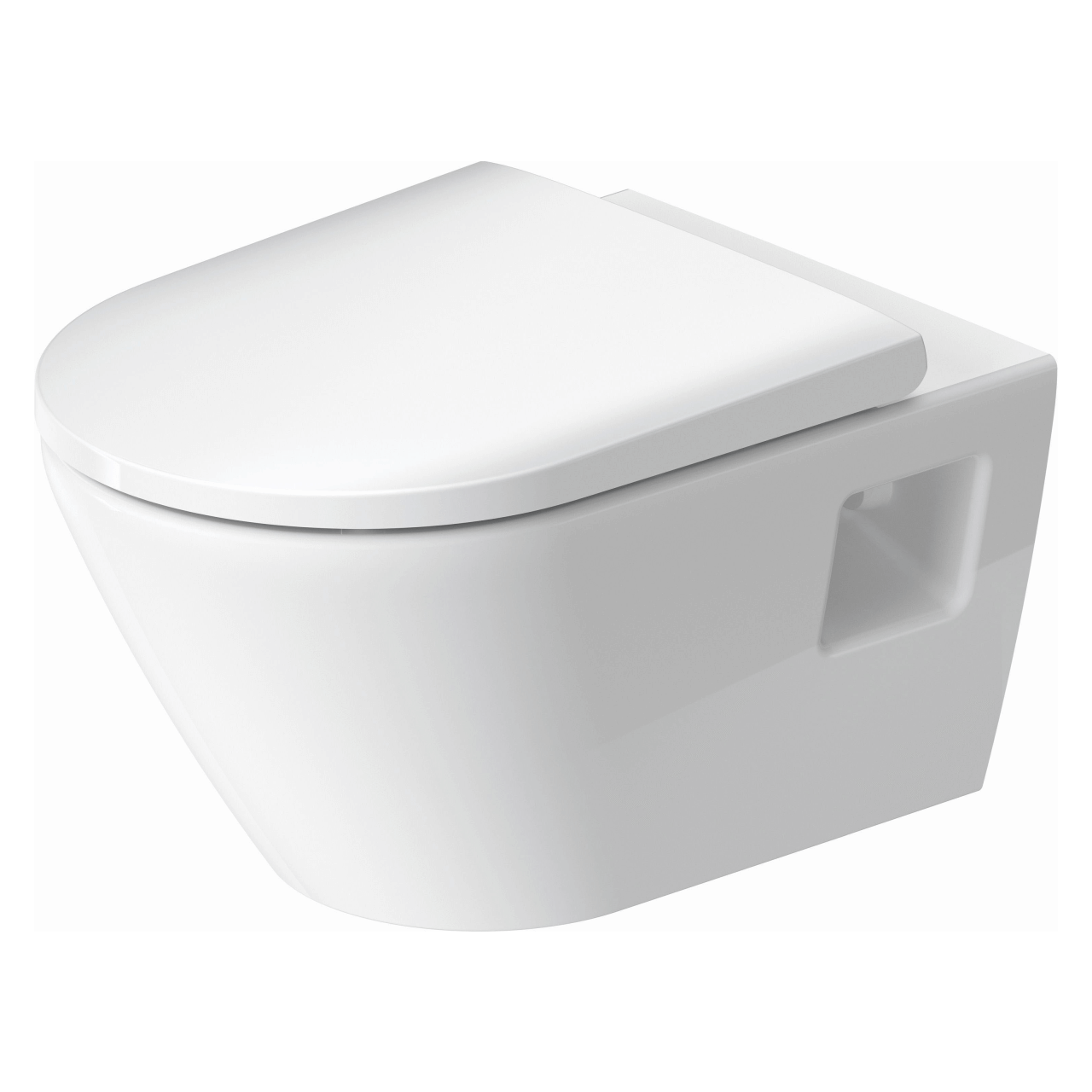 Duravit Wand-Tiefspül-WC-Set D-Neo Rimless Weiß mit WC-Sitz und Absenkautomatik (45780900A1)