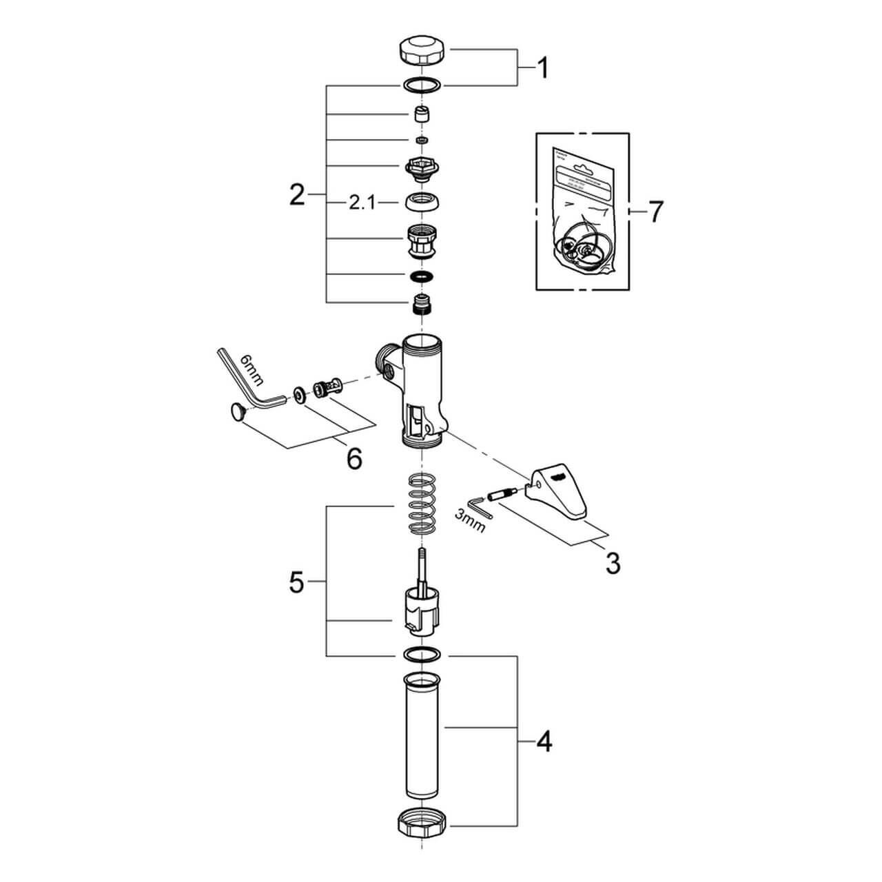 Grohe DAL-Automatik-WC-Spüler 3/4" ohne Vorabsperrung Chrom