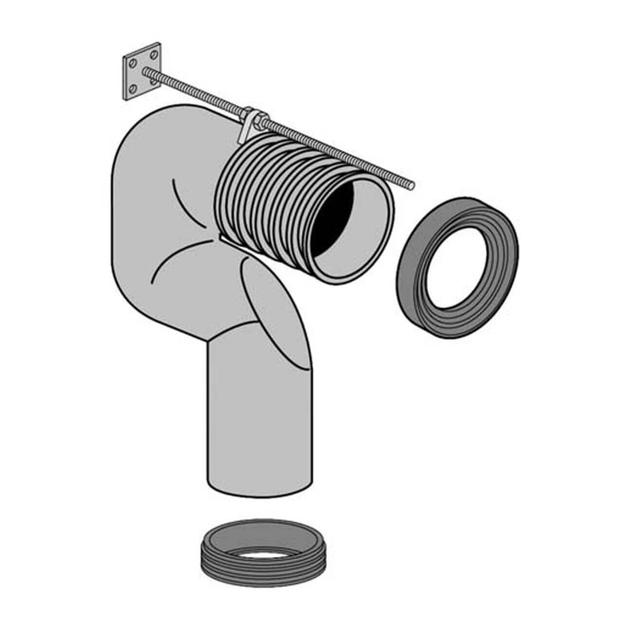 Villeroy & Boch - Vario-Abflussbogen | senkrechten Ablauf