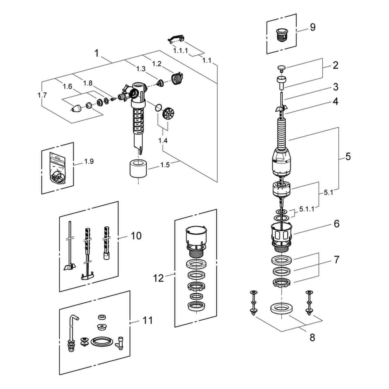Grohe Austauschgarnitur für Aufsatz-Spülkästen Mattchrom/Chrom (43907PI0) – jetzt bei Meds24 Grohe Austauschgarnitur für Aufsatz-Spülkästen Mattchrom/Chrom (43907PI0)