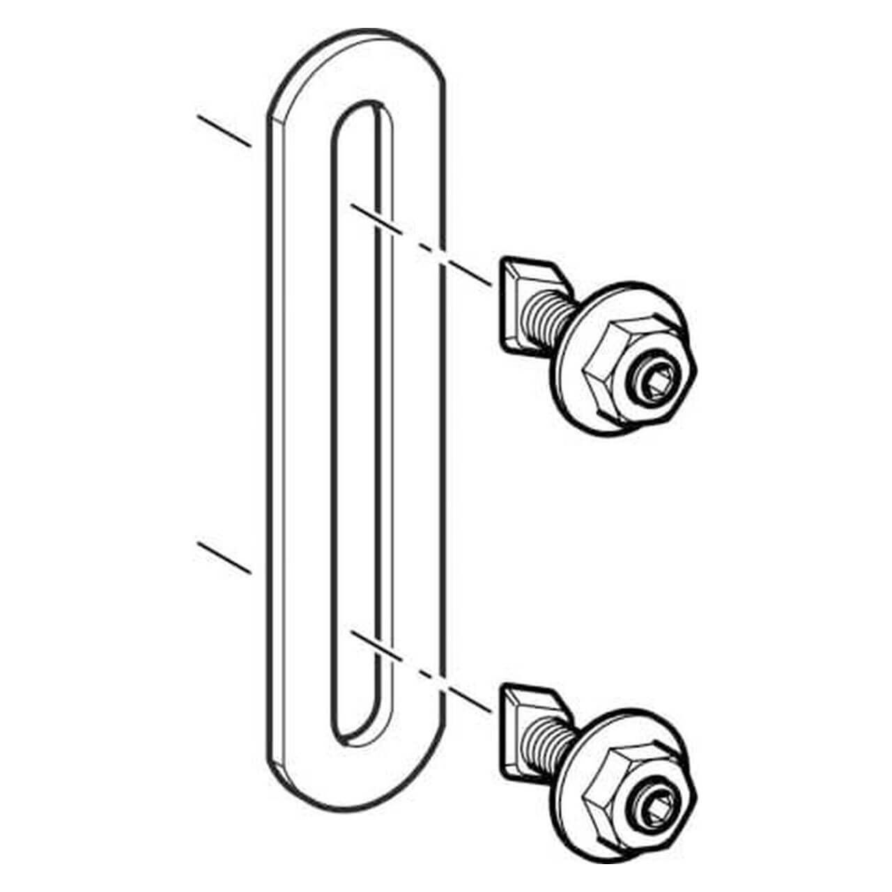 Geberit Verbindungslasche GIS 13 x 3 x 0,4 cm verzinkt