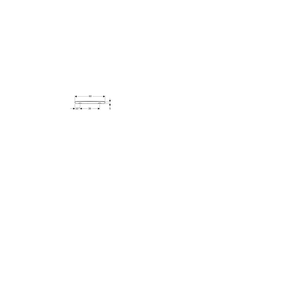 Geberit Ablage Renova 60 x 14 cm weiß