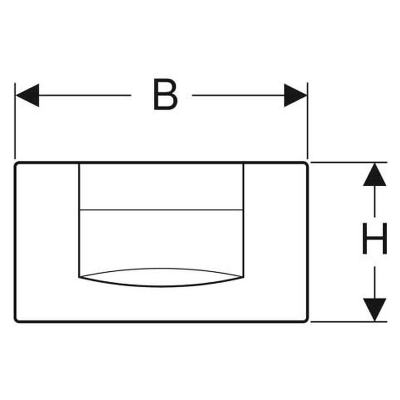 Geberit Betätigungsplatte 200F Weiß für Spül-Stopp-Spülung