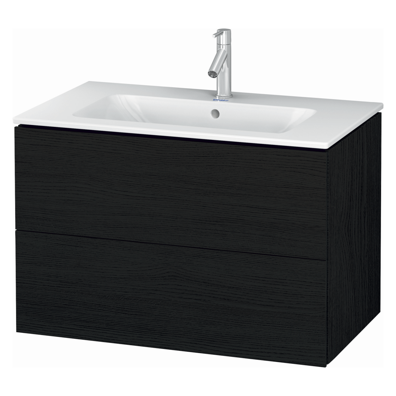 Duravit Waschtischunterschrank L-Cube 82x48,1 cm Eiche Schwarz wandhängend (LC624101616)