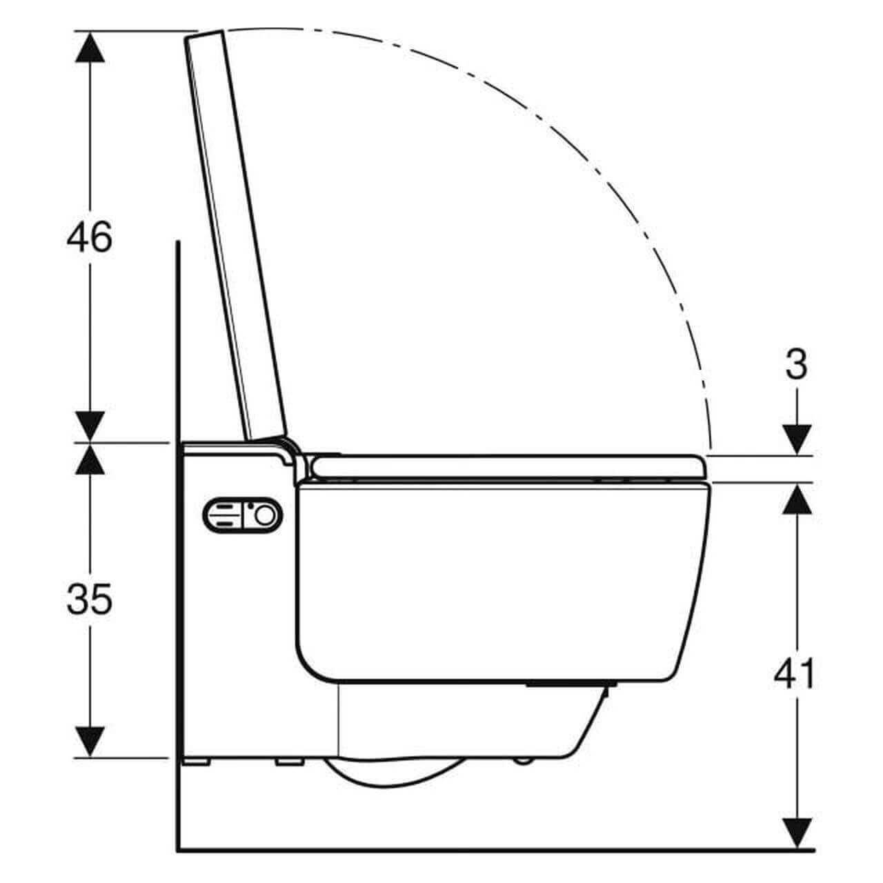 Geberit Dusch-WC AquaClean Mera Comfort, mit Sitzheizung & Fernbedienung, Weiß