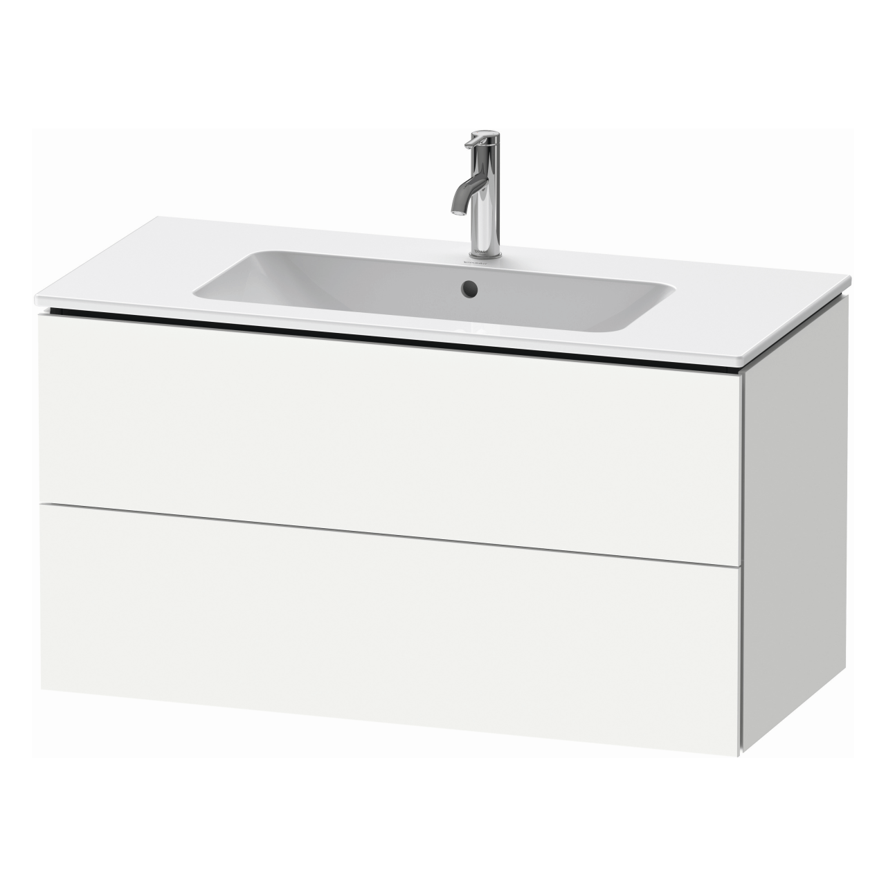 Duravit Waschtischunterschrank L-Cube 102 cm Weiß Matt 2 Schubkästen wandhängend (LC624201818)