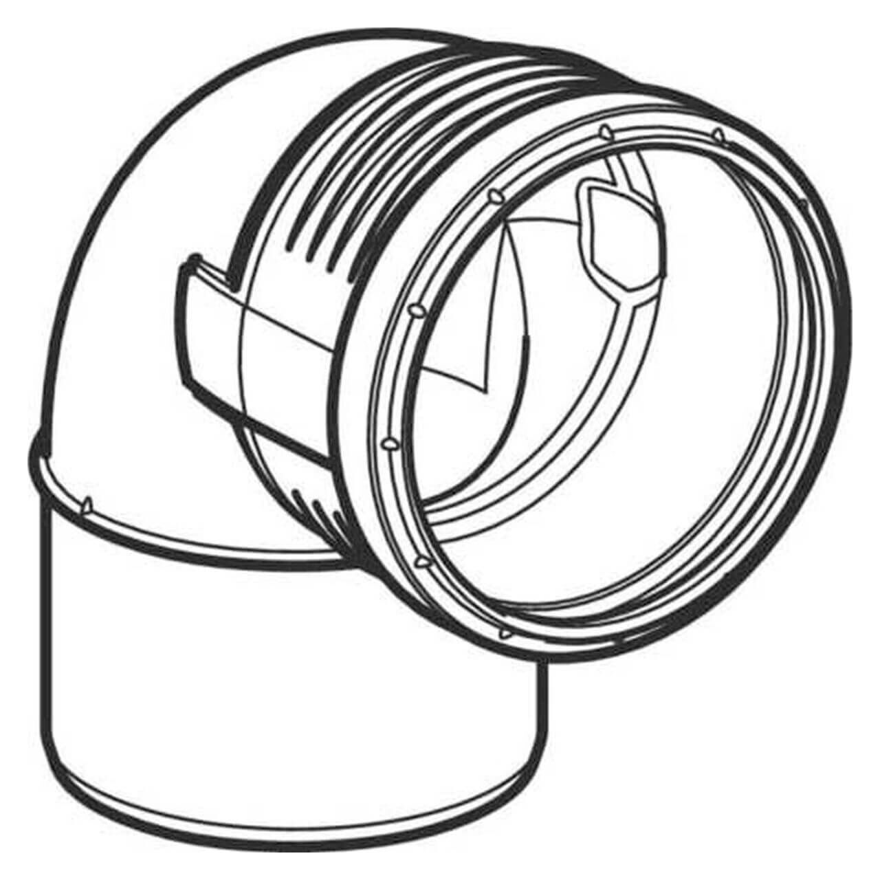 Geberit Bogen Silent PP DN 100 87,5° schalloptimiert
