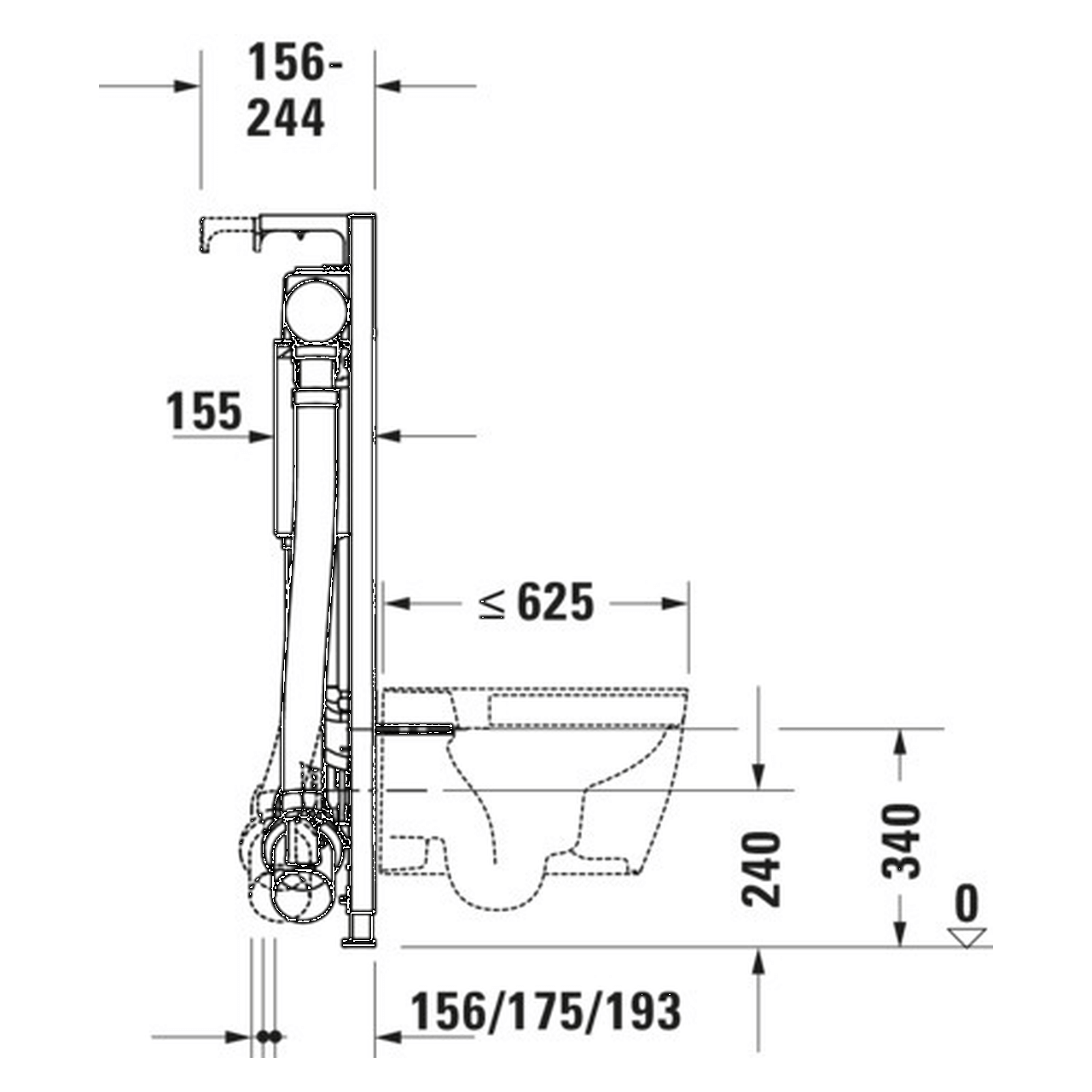 Duravit - WC-Element - DuraSystem 50 x 114,8 cm Geruchsabsaugung