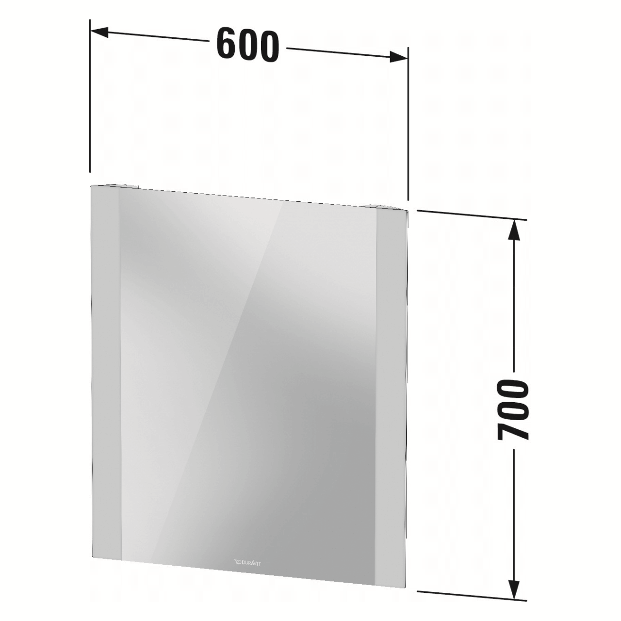 Duravit LED-Spiegel Weiß 60x70 cm 22 W