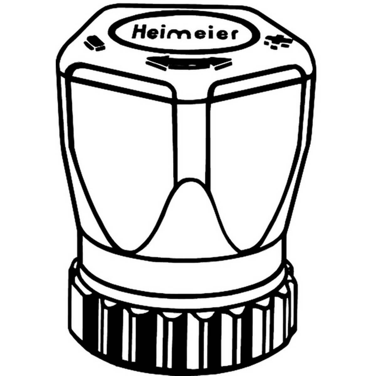 Heimeier Handregulierkappe mit Rändelmutter weiß RAL 9016
