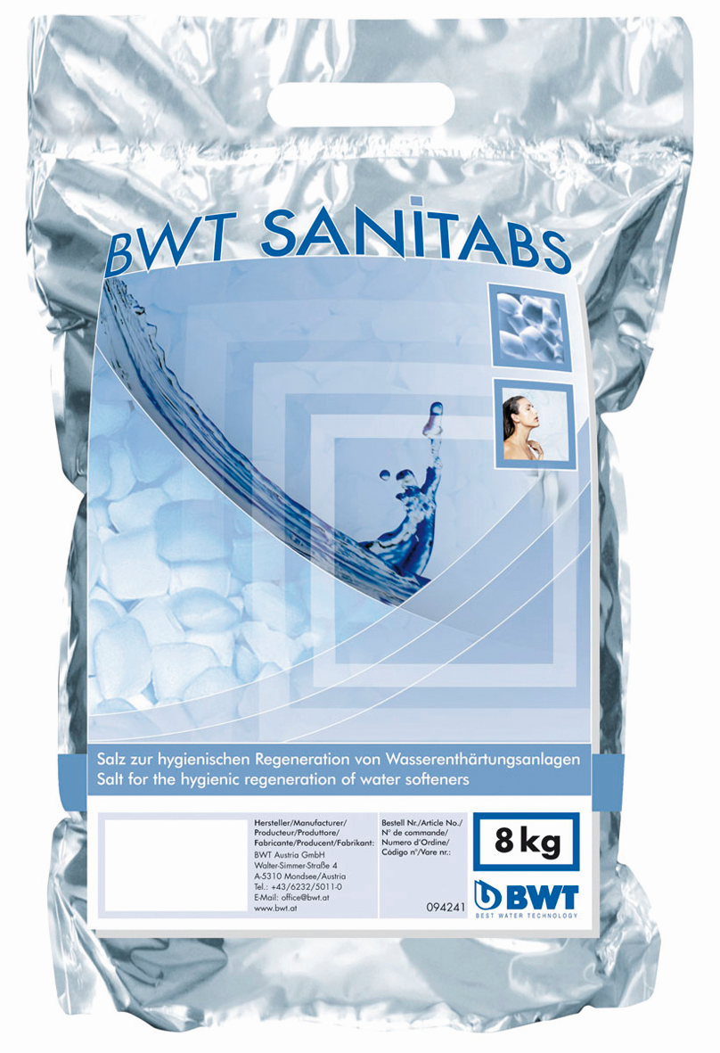BWT Regeneriersalz Sanitabs – 8 kg für Enthärtungsanlagen