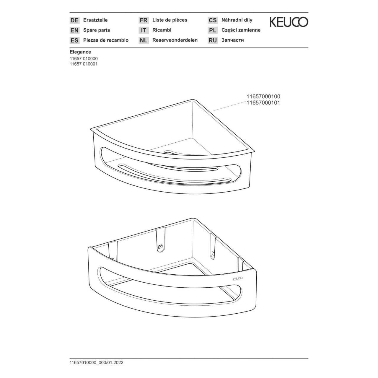 Keuco Eckduschkorb Elegance 2-teilig Chrom (11657010000) – jetzt bei Meds24 Keuco Eckduschkorb Elegance 2-teilig Chrom (11657010000)