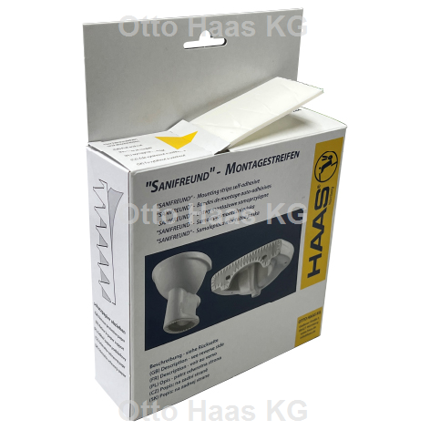 Haas Montagestreifen Sanifreund – 2×4500×36×3 mm selbstklebend weiß