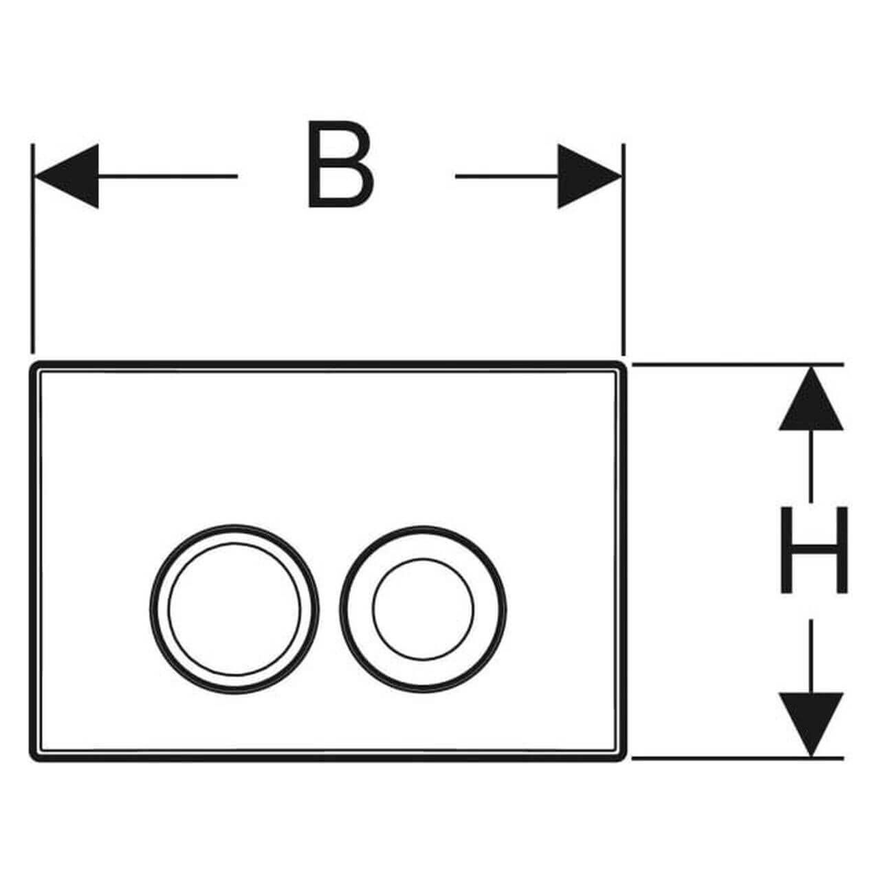 Geberit Betätigungsplatte Delta 25 Weiß-Alpin, 2-Mengen-Spülung