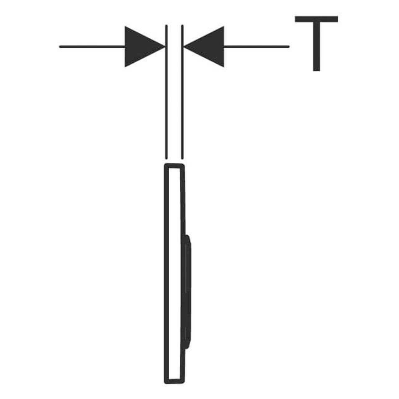 Geberit Abdeckplatte Omega 20 Weiß, Ring verchromt