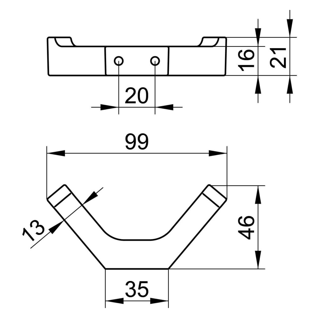 Keuco Handtuchhaken Edition 11 Doppel Chrom